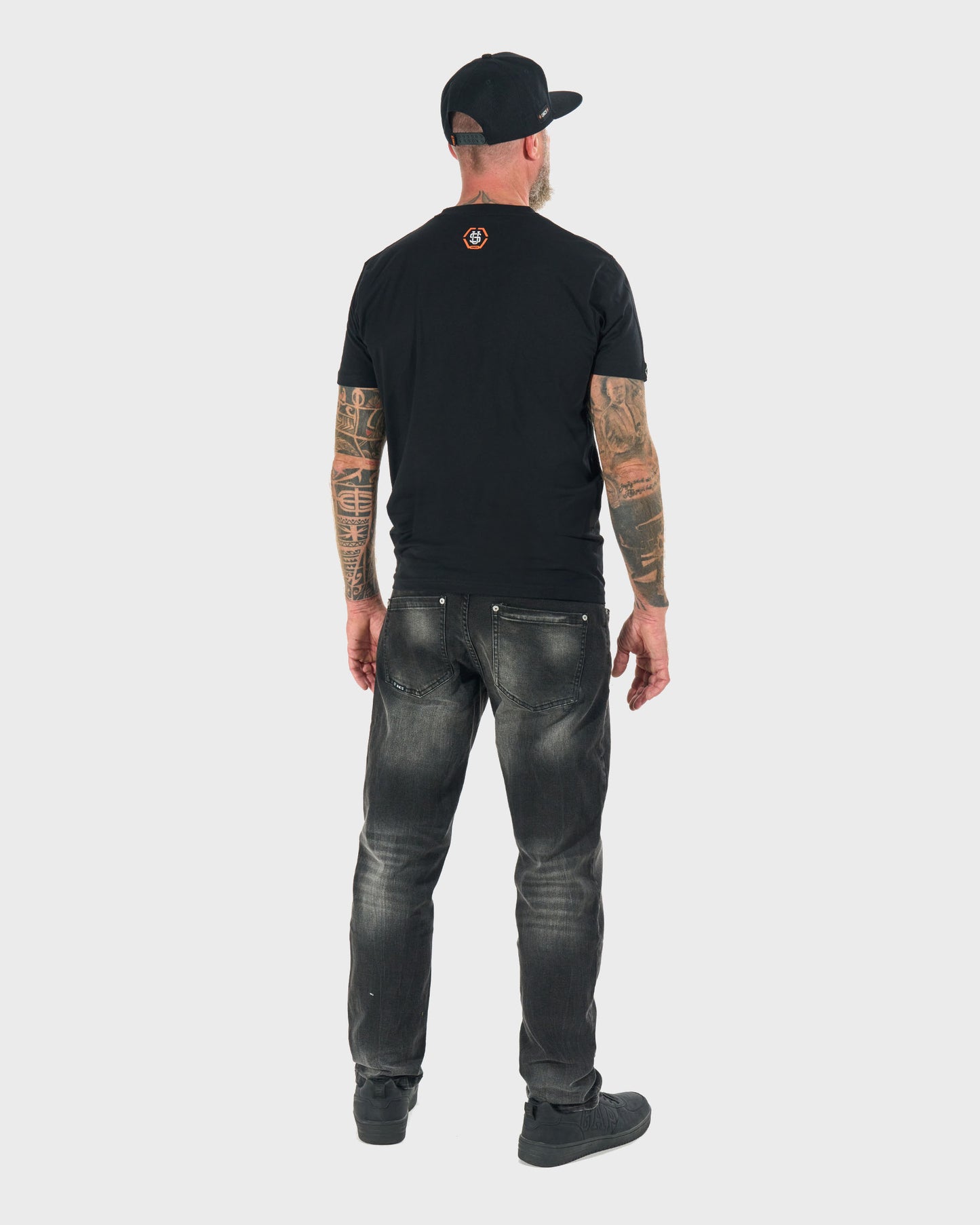 Férfi póló RODNEY III BLACK/ORANGE