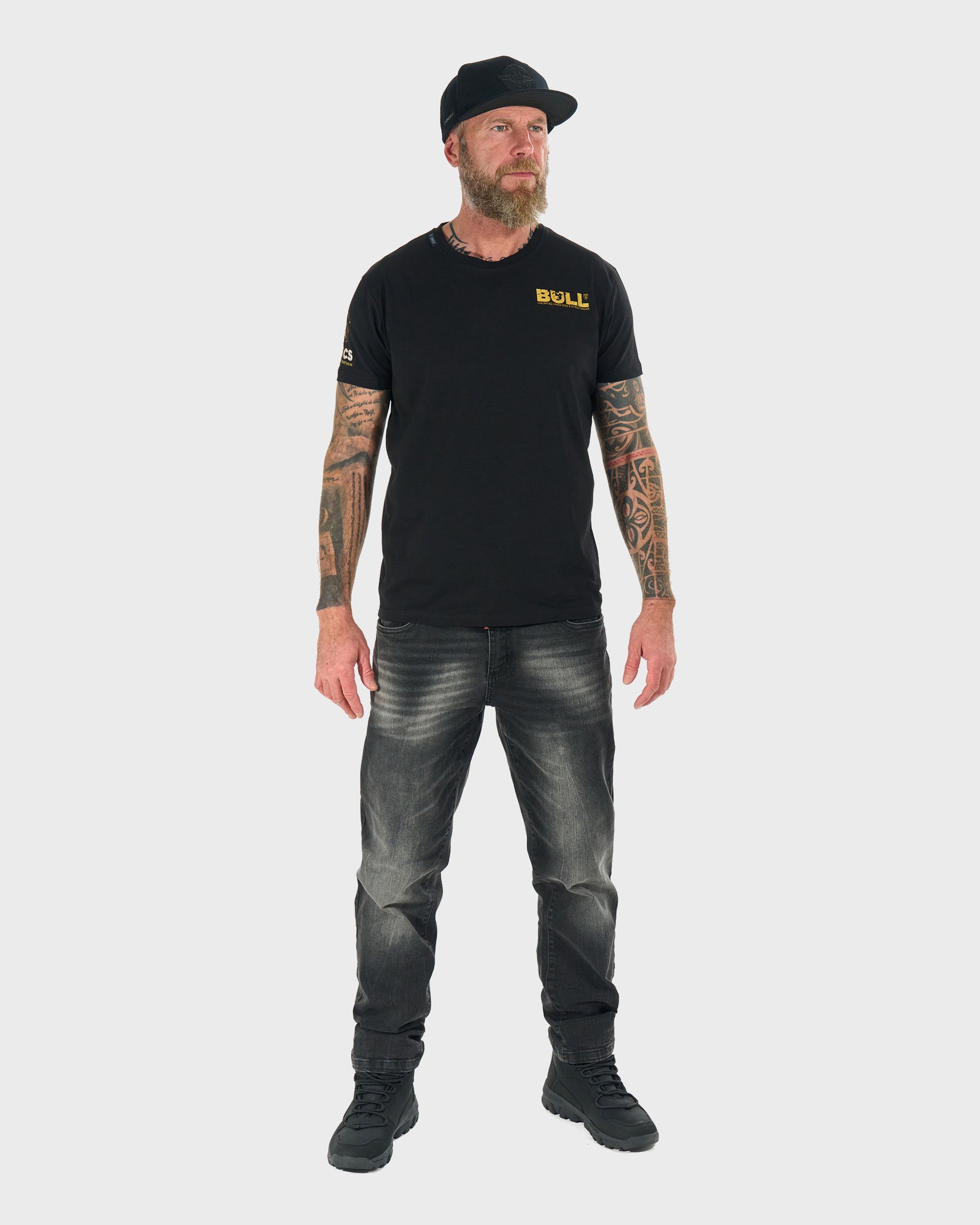 Férfi póló BULL II BLACK