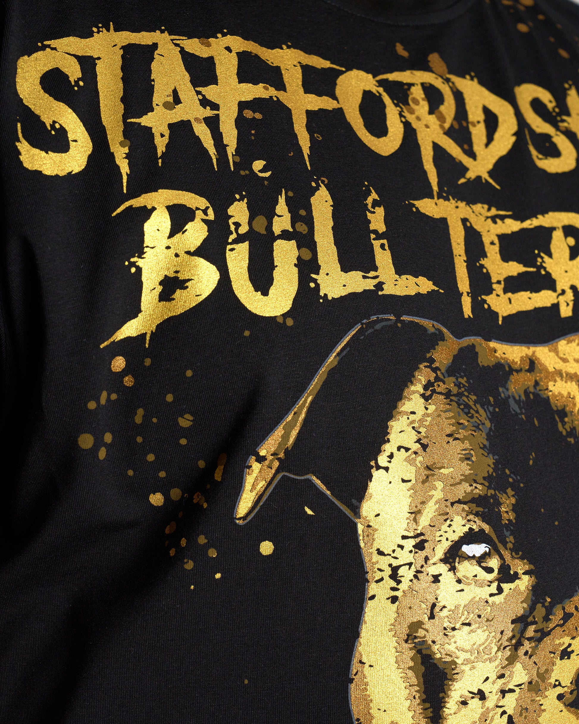 Férfi póló BULL TERRIER III BLACK/GOLD