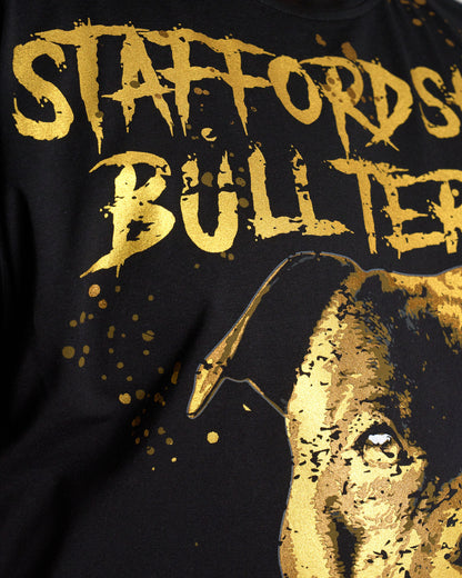 Férfi póló BULL TERRIER III BLACK/GOLD