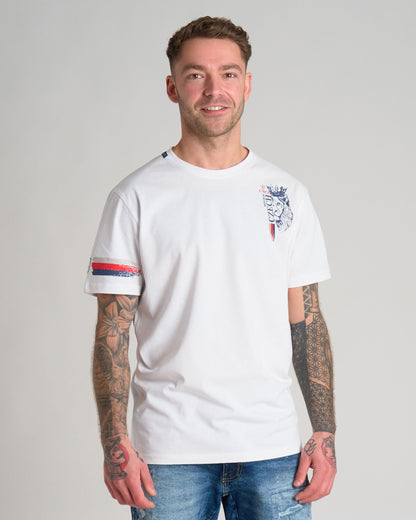 Férfi póló CZECH REPUBLIC III WHITE