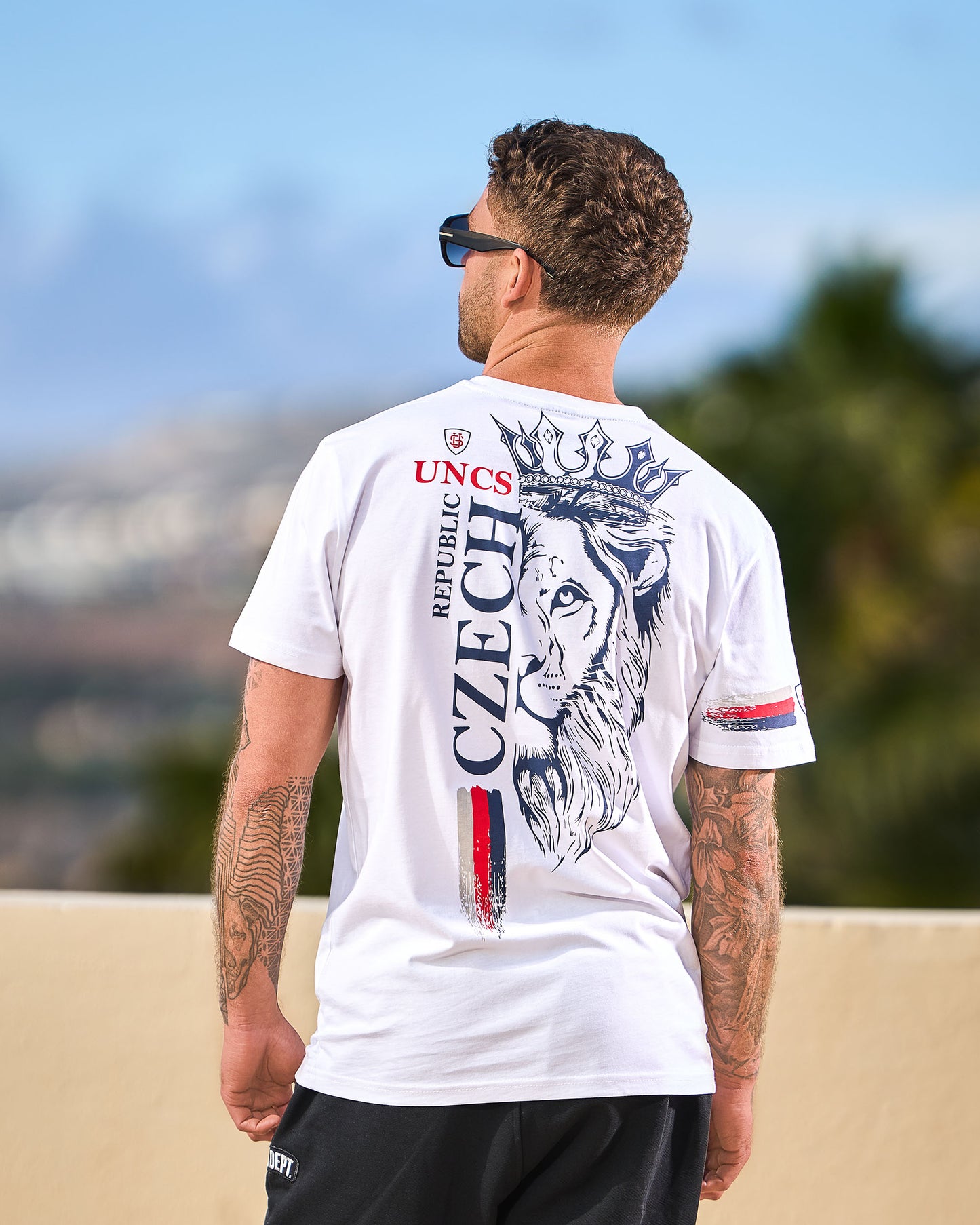 Férfi póló CZECH REPUBLIC III WHITE
