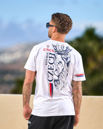 Férfi póló CZECH REPUBLIC III WHITE