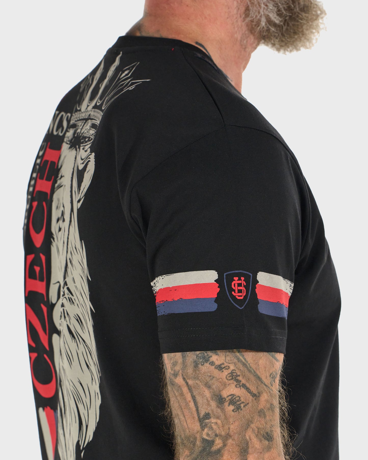 Férfi póló CZECH REPUBLIC III BLACK