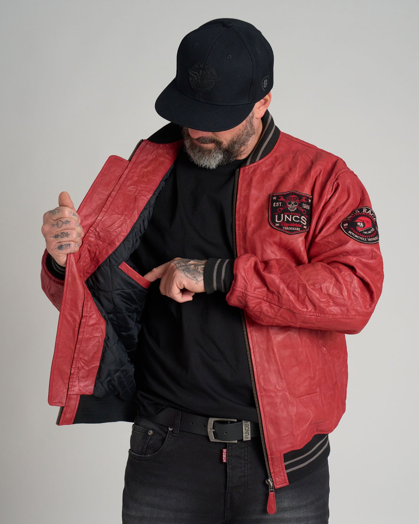 Férfi dzseki BIKER II RED