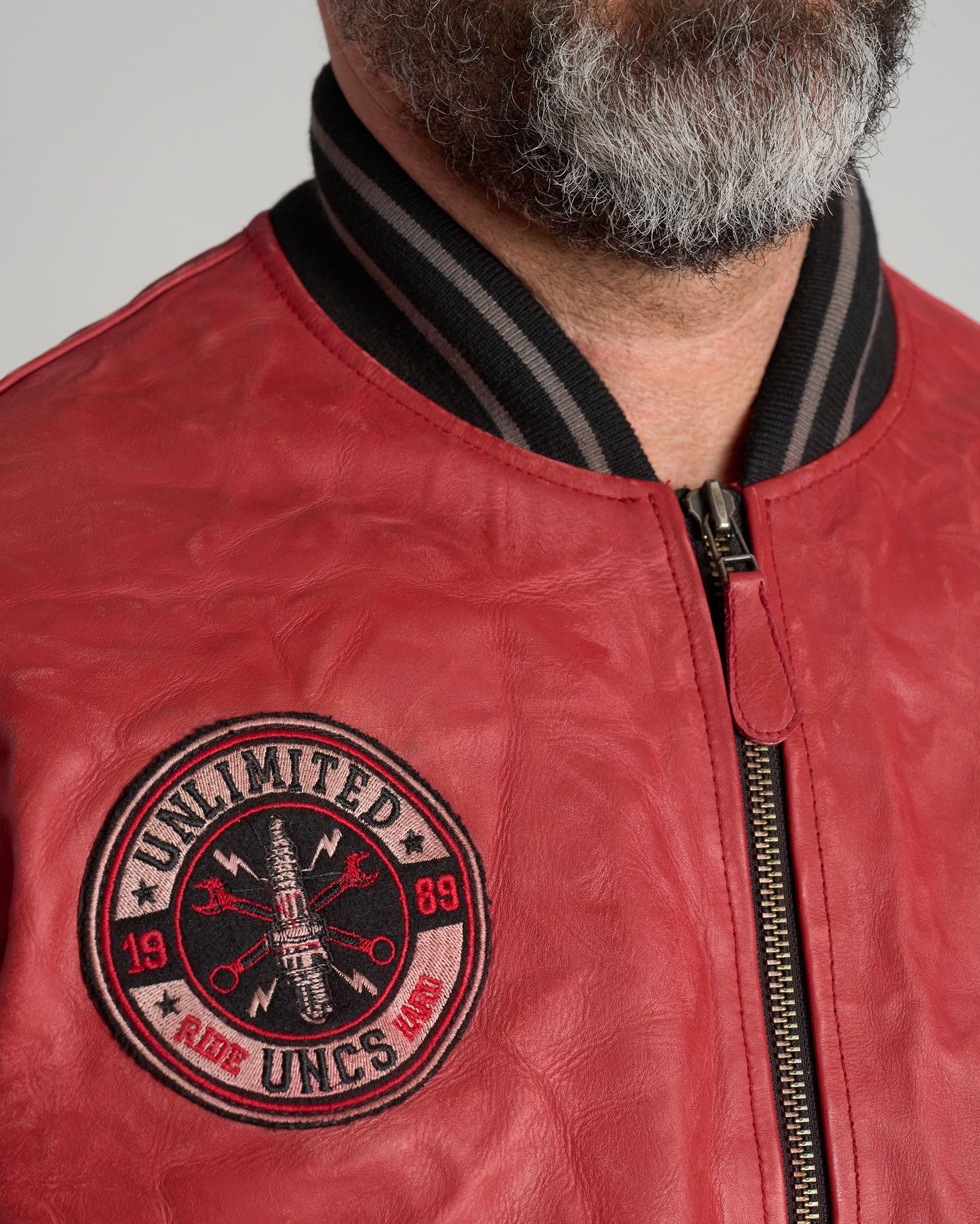 Férfi dzseki BIKER II RED