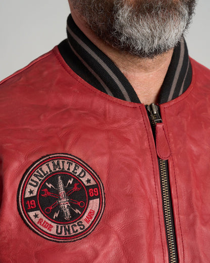 Férfi dzseki BIKER II RED