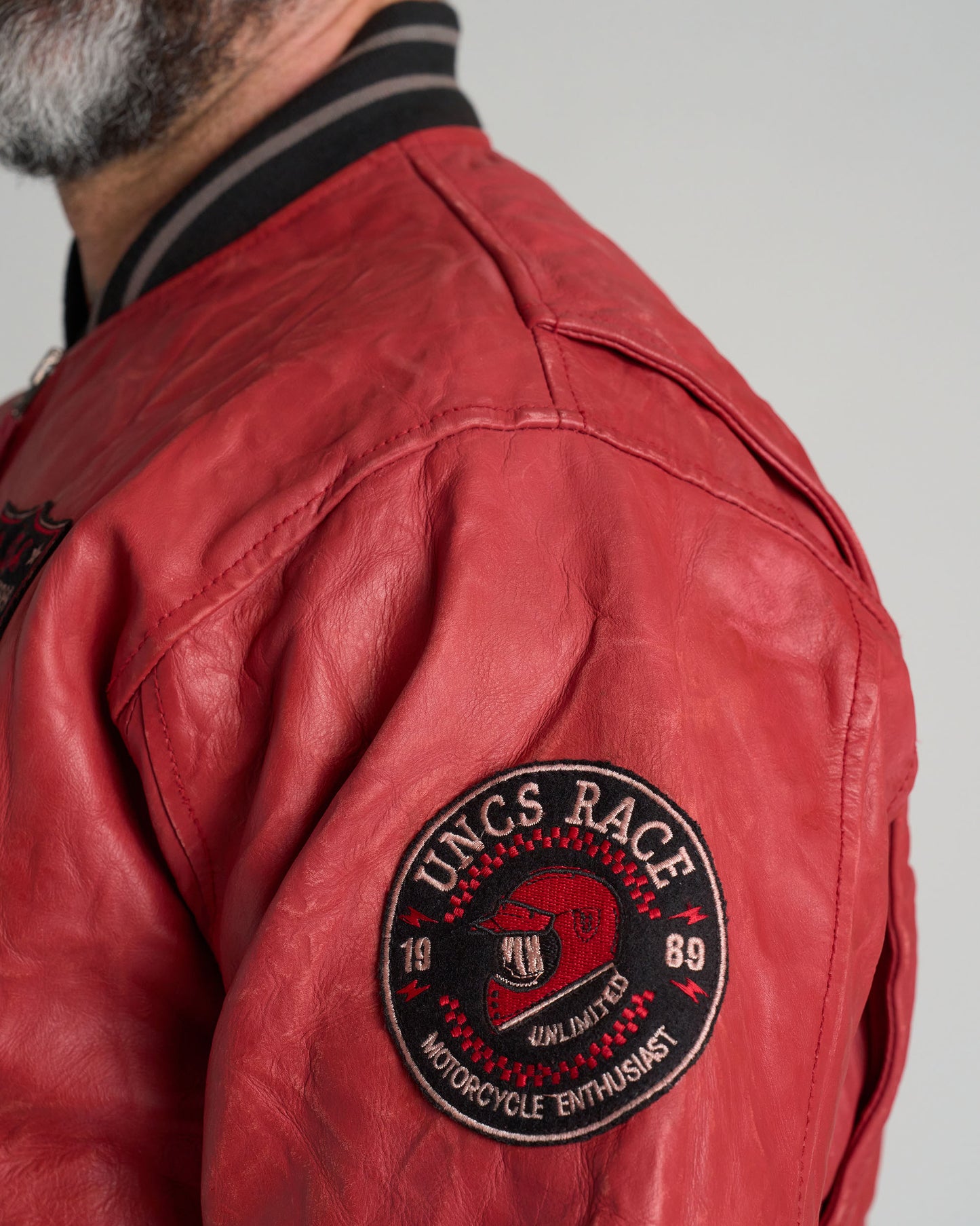 Férfi dzseki BIKER II RED