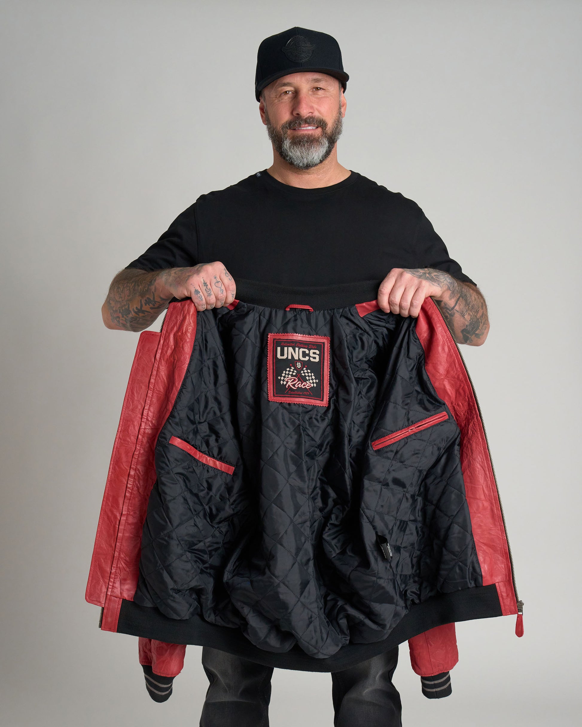 Férfi dzseki BIKER II RED