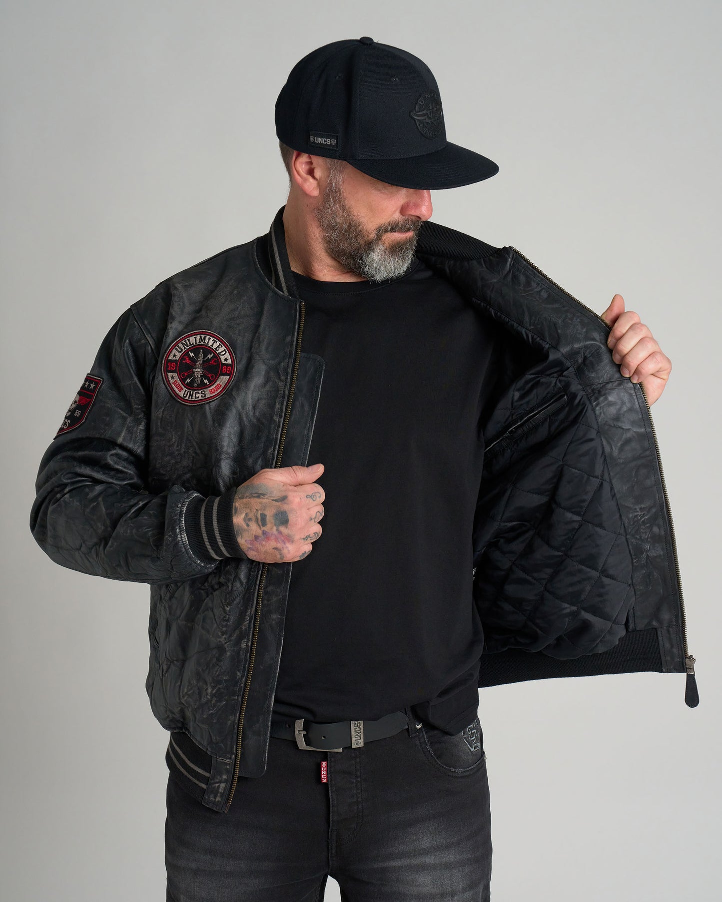 Férfi dzseki BIKER II BLACK