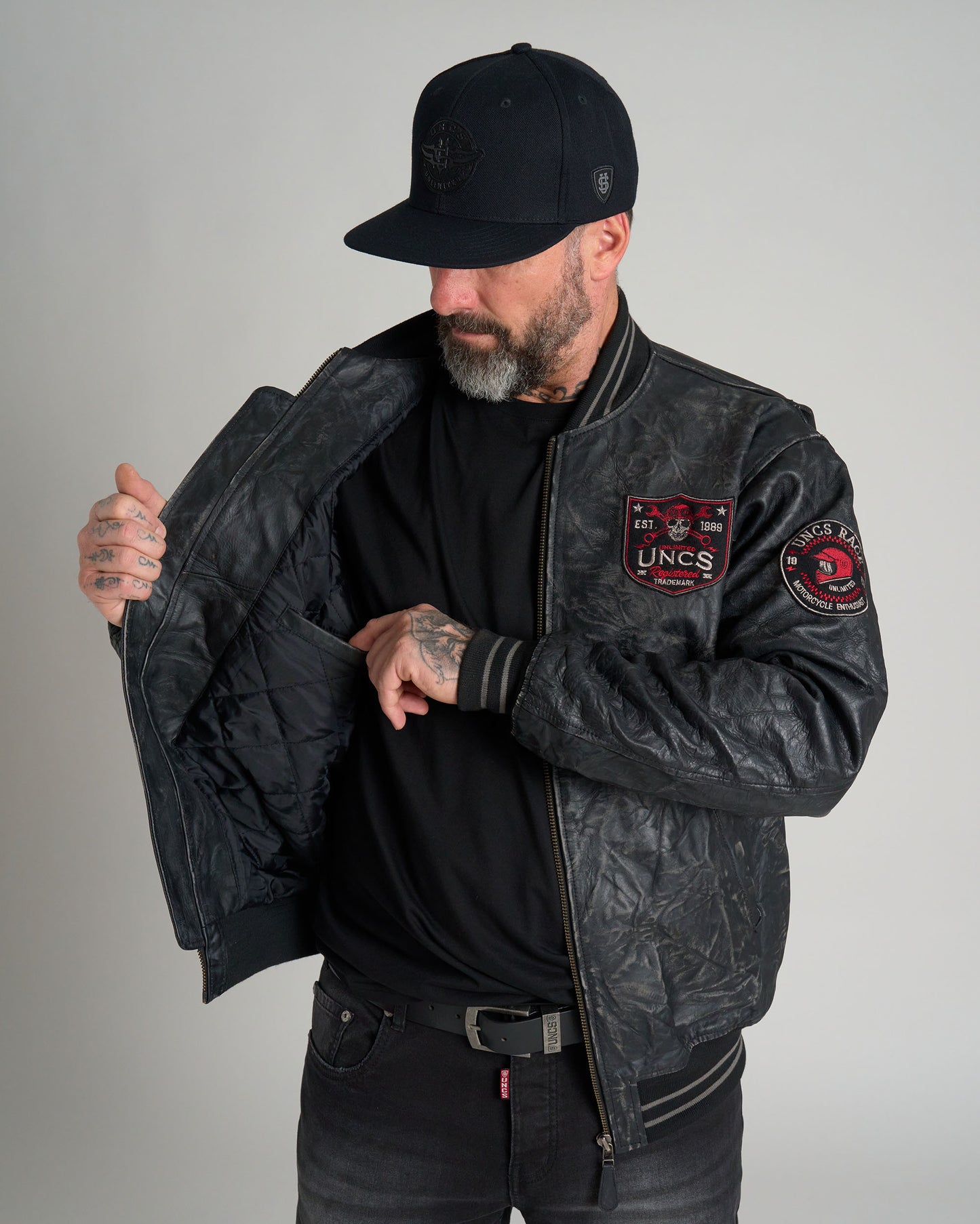 Férfi dzseki BIKER II BLACK