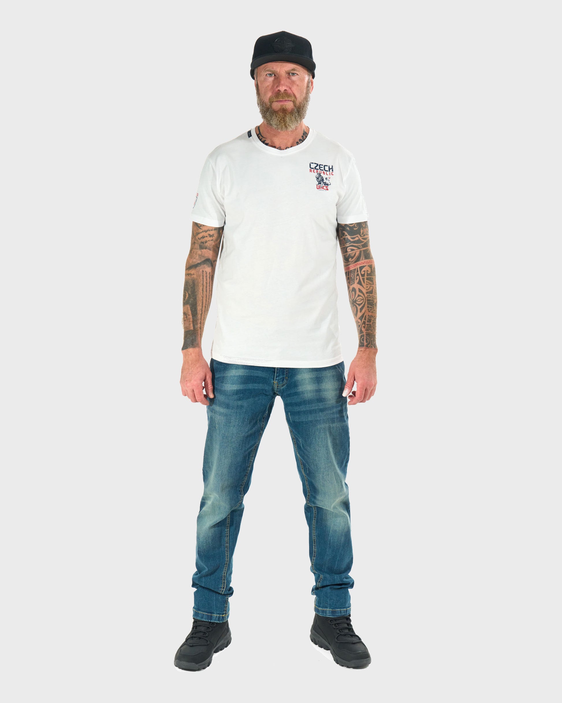 Férfi póló CZECH REPUBLIC WHITE