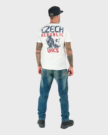 Férfi póló CZECH REPUBLIC WHITE