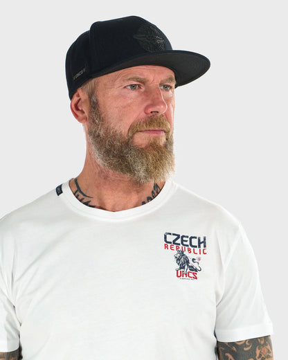 Férfi póló CZECH REPUBLIC WHITE