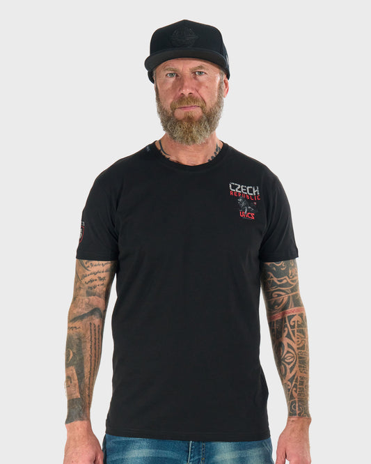 Férfi póló CZECH REPUBLIC BLACK
