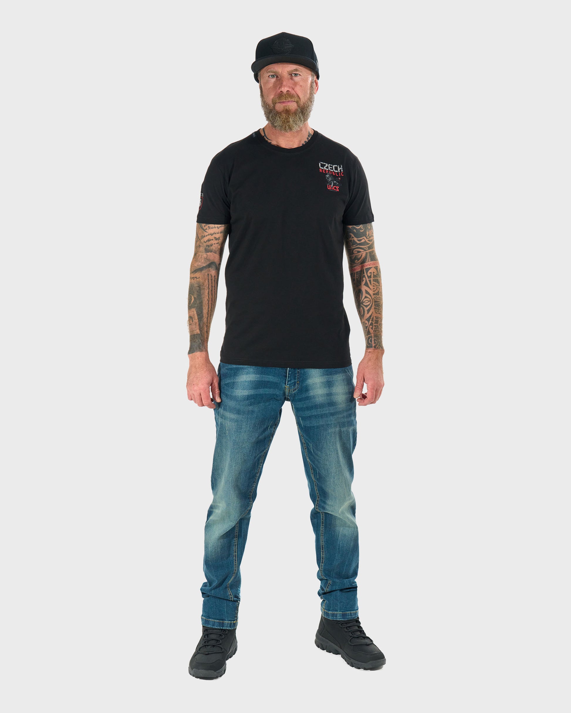 Férfi póló CZECH REPUBLIC BLACK