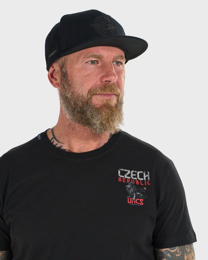 Férfi póló CZECH REPUBLIC BLACK