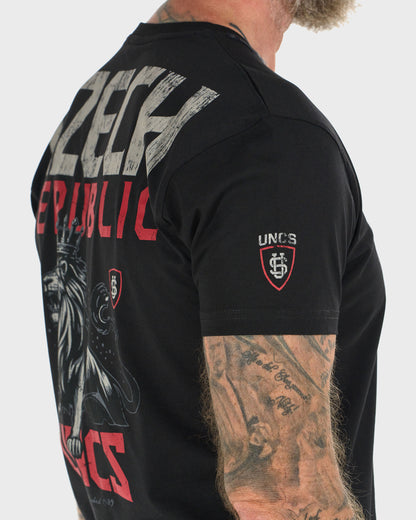 Férfi póló CZECH REPUBLIC BLACK