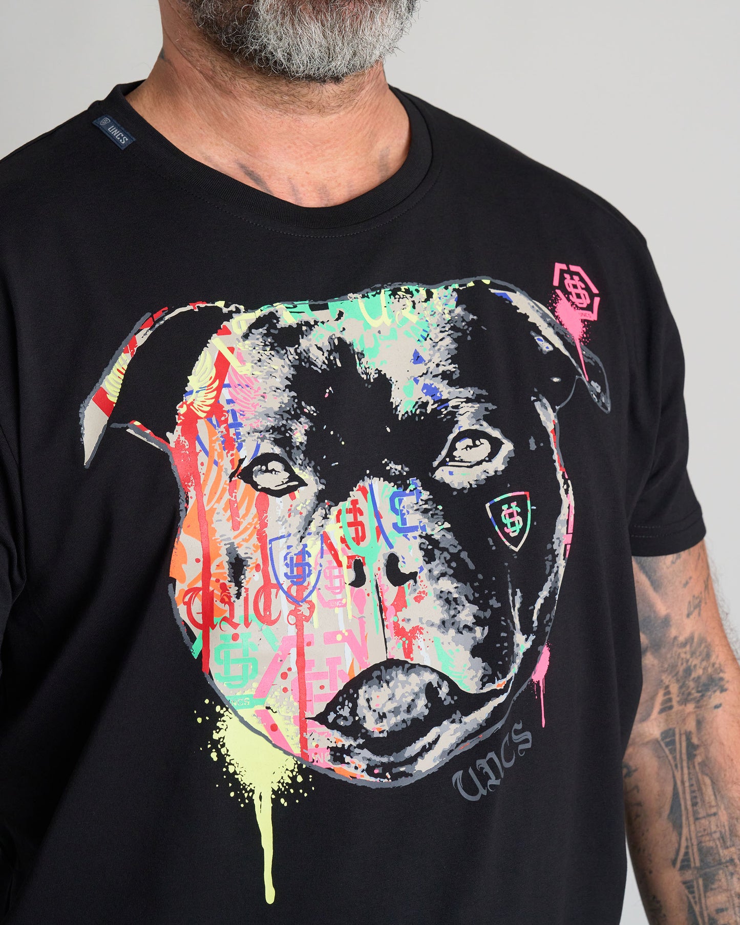 Férfi póló STAFFBULL III (Elastan) BLACK