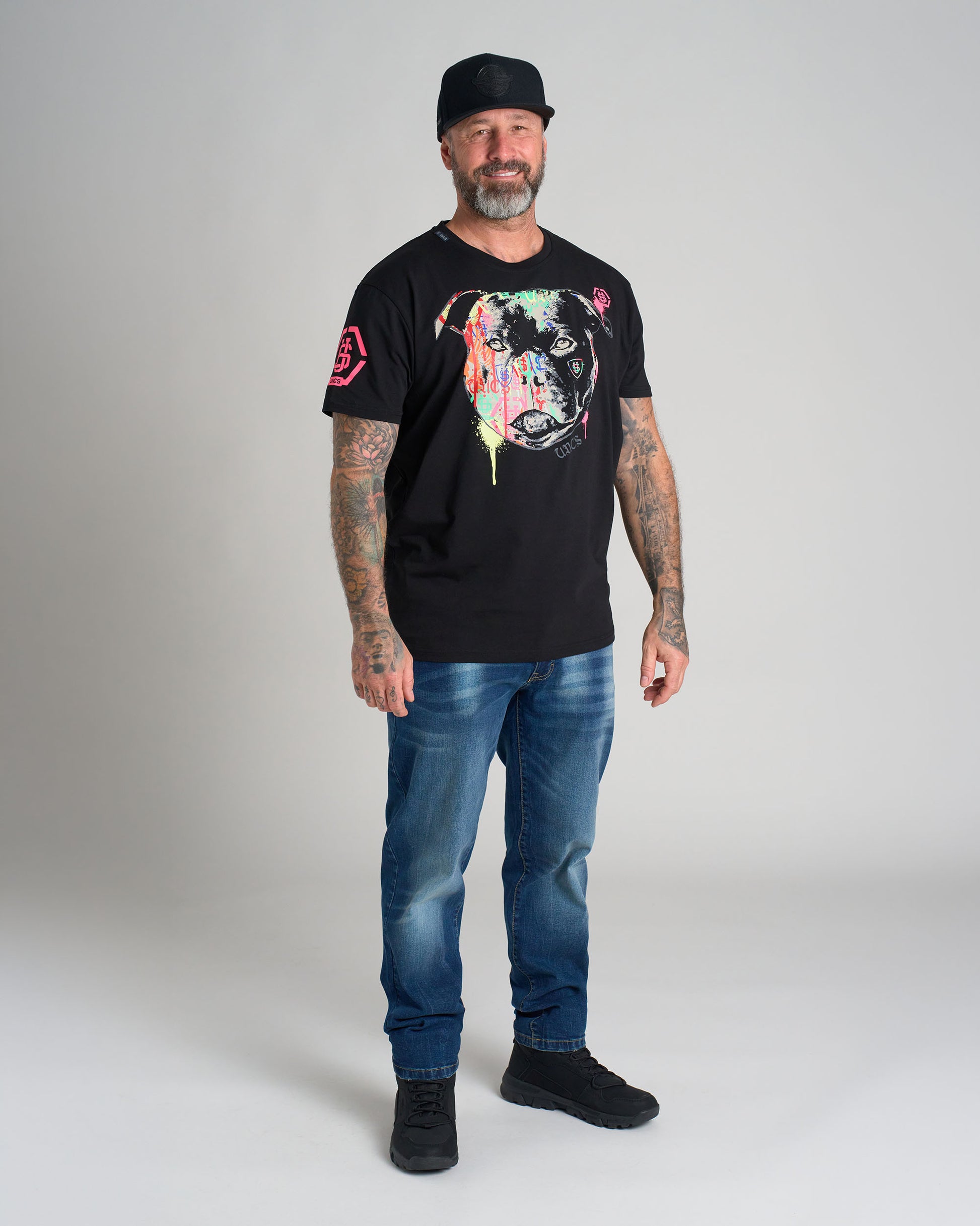 Férfi póló STAFFBULL III (Elastan) BLACK