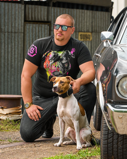 Férfi póló STAFFBULL III (Elastan) BLACK