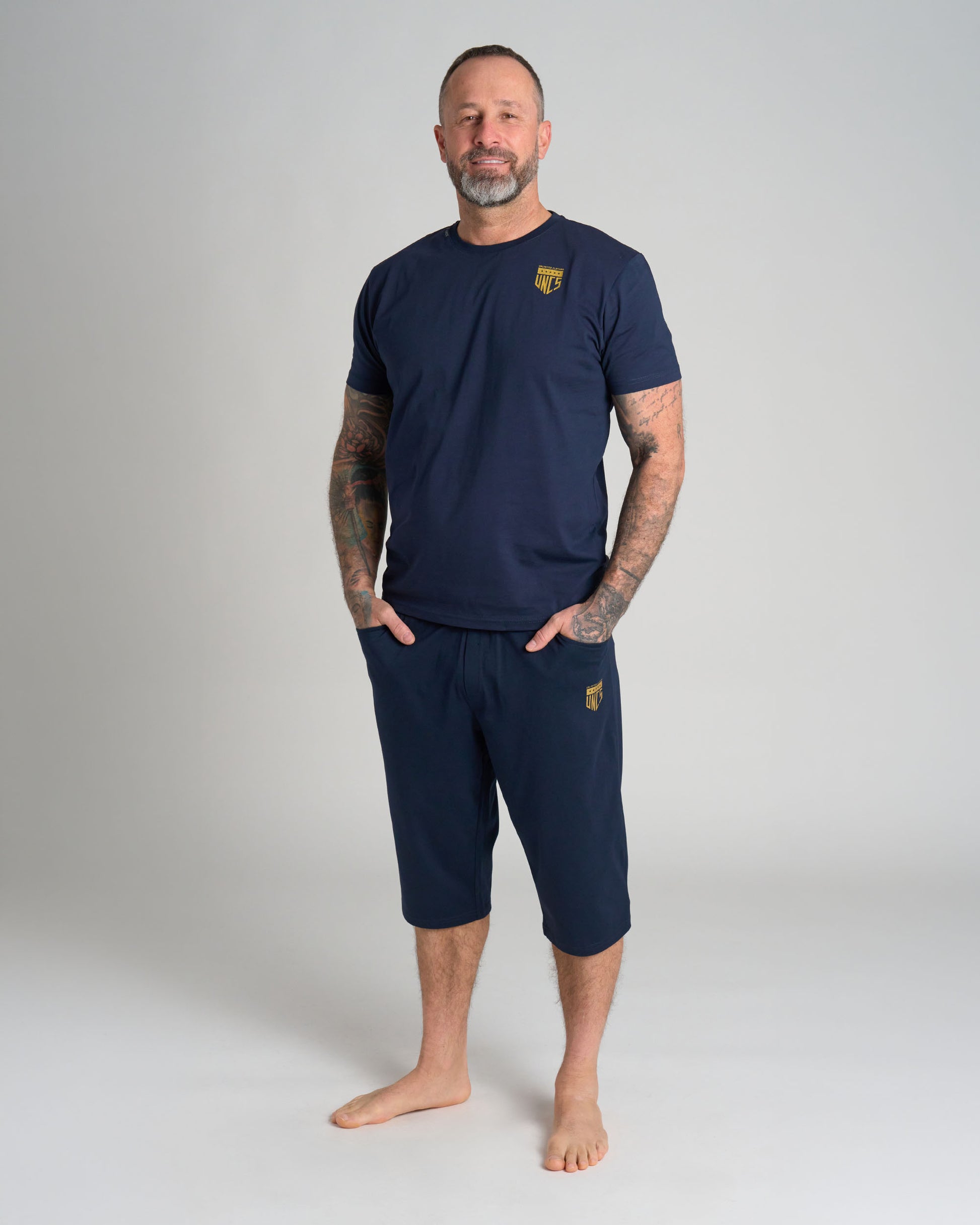 Férfi rövidnadrág WALT (hosszabb) NAVY