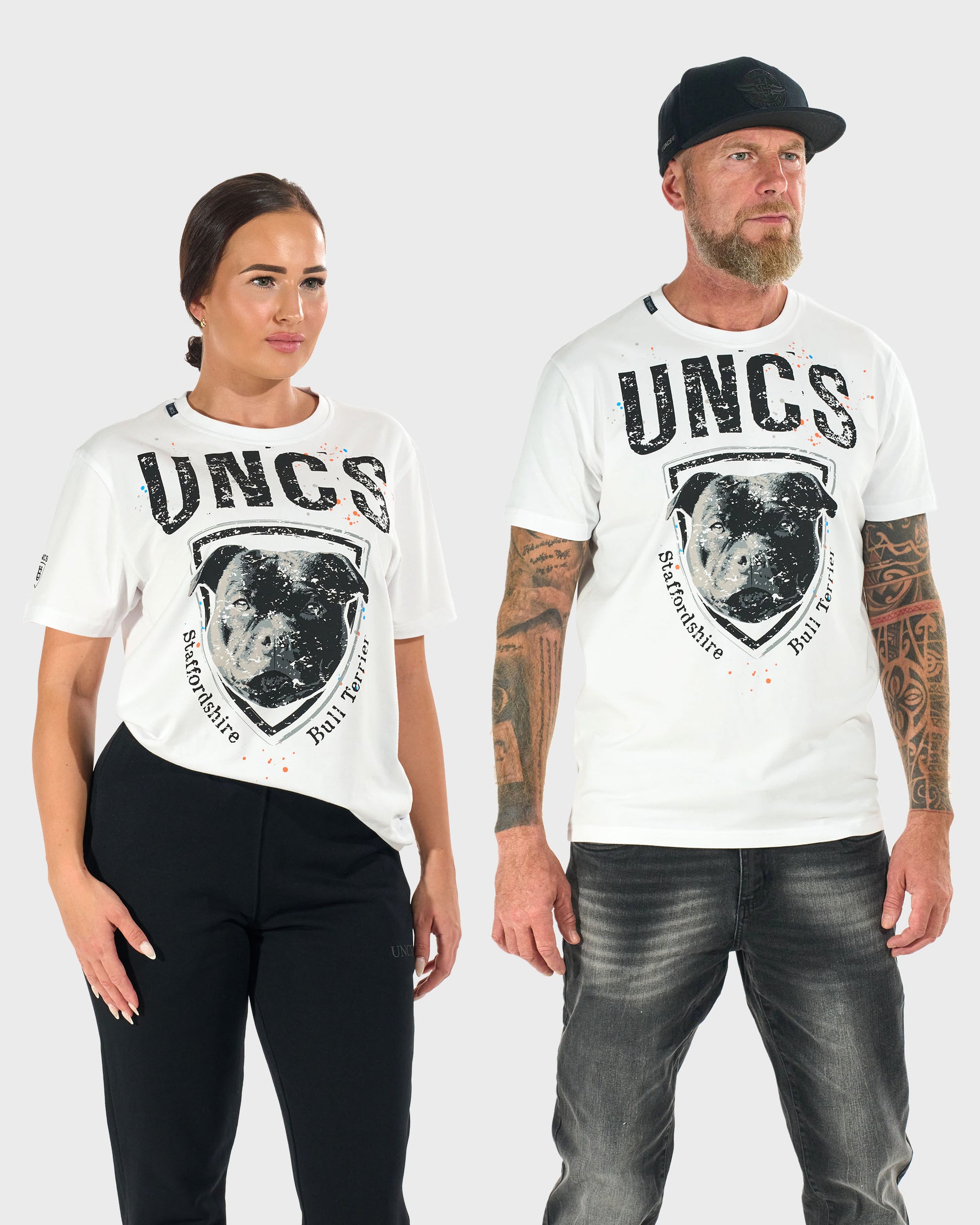 Unisex póló STAFFORDSHIRE BULL WHITE