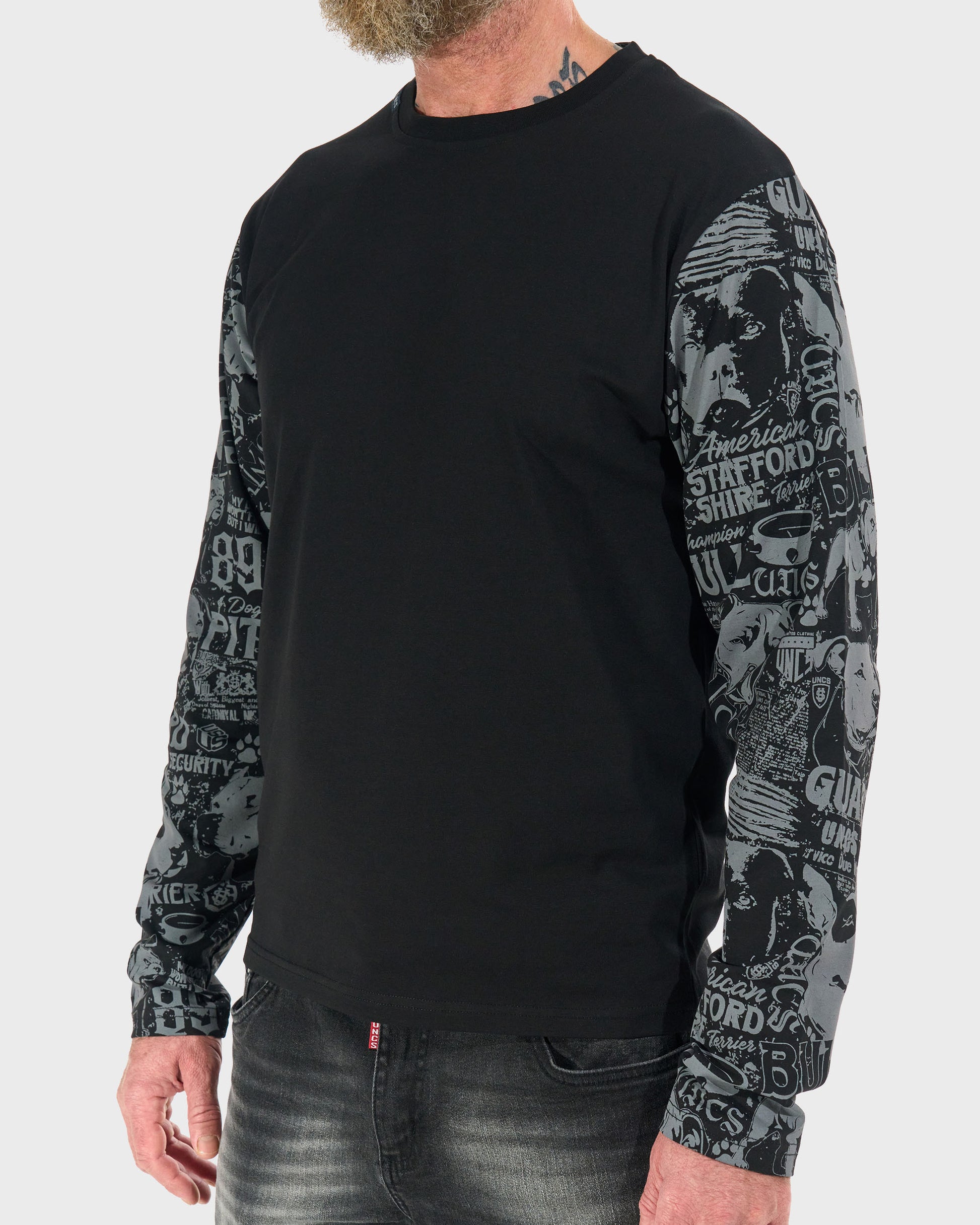 Férfi póló COMICS LS BLACK