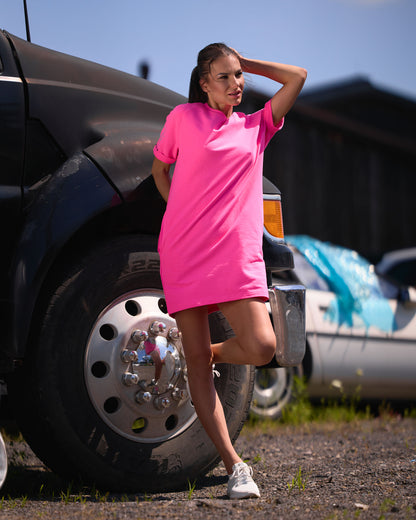 Női ruha KELI NEON PINK