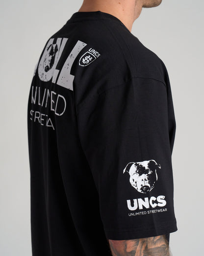 Férfi póló BULL III BLACK/WHITE