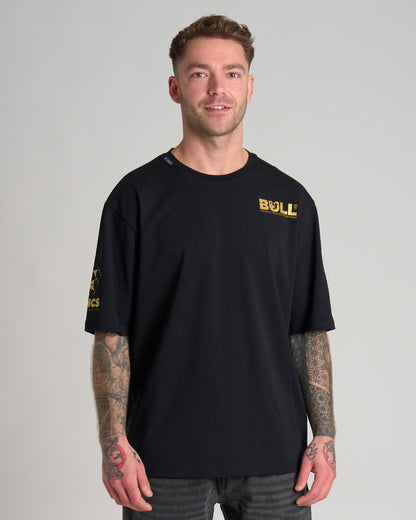 Férfi póló BULL III BLACK/GOLD