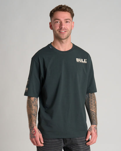 Férfi póló BULL III KHAKI/WHITE