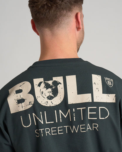 Férfi póló BULL III KHAKI/WHITE