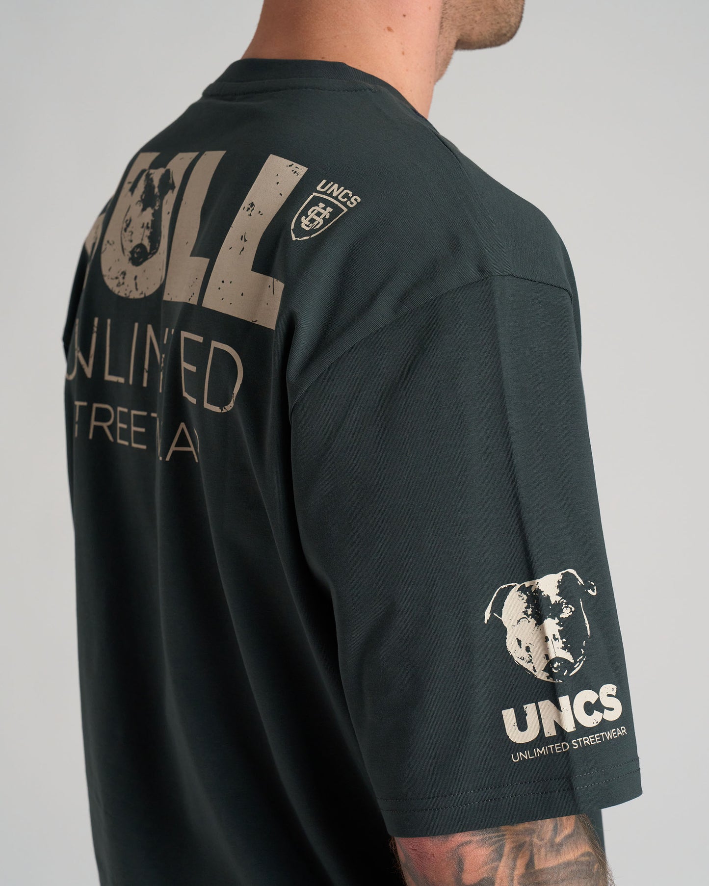 Férfi póló BULL III KHAKI/WHITE