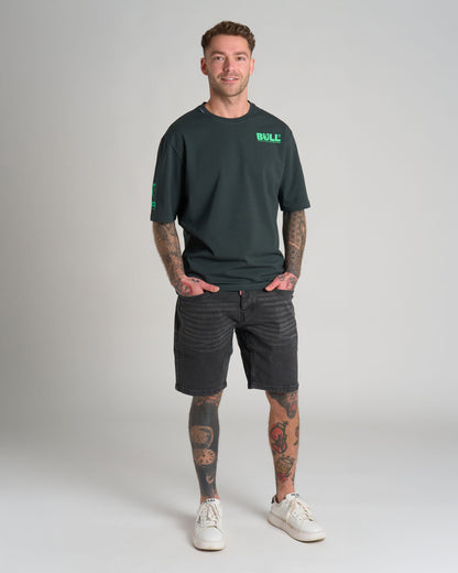 Férfi póló BULL III KHAKI/GREEN