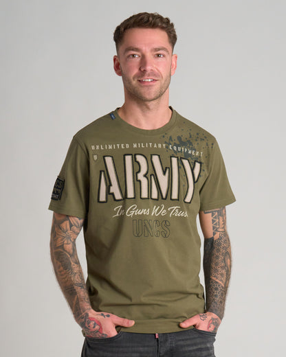 Férfi póló GUNS II KHAKI