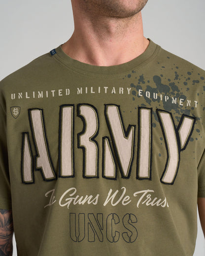 Férfi póló GUNS II KHAKI