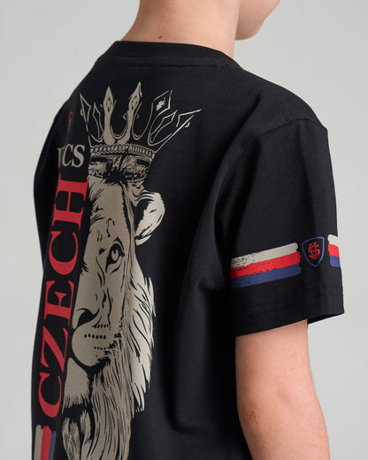 Gyermek póló CZECH REPUBLIC BLACK