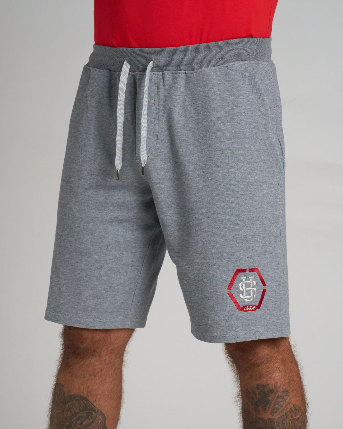 Férfi rövidnadrág HEXAGON GREY MELANGE