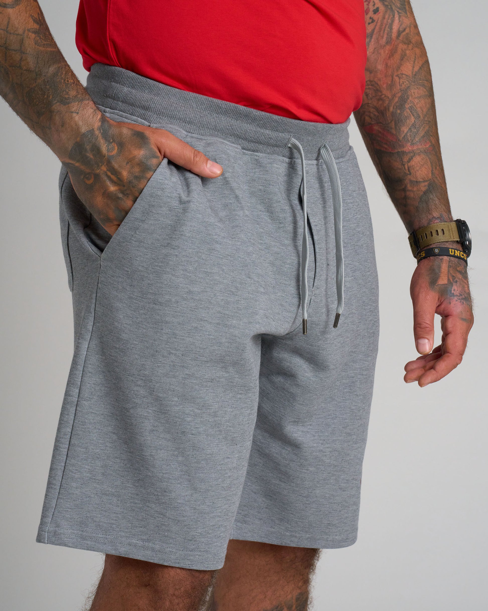 Férfi rövidnadrág HEXAGON GREY MELANGE