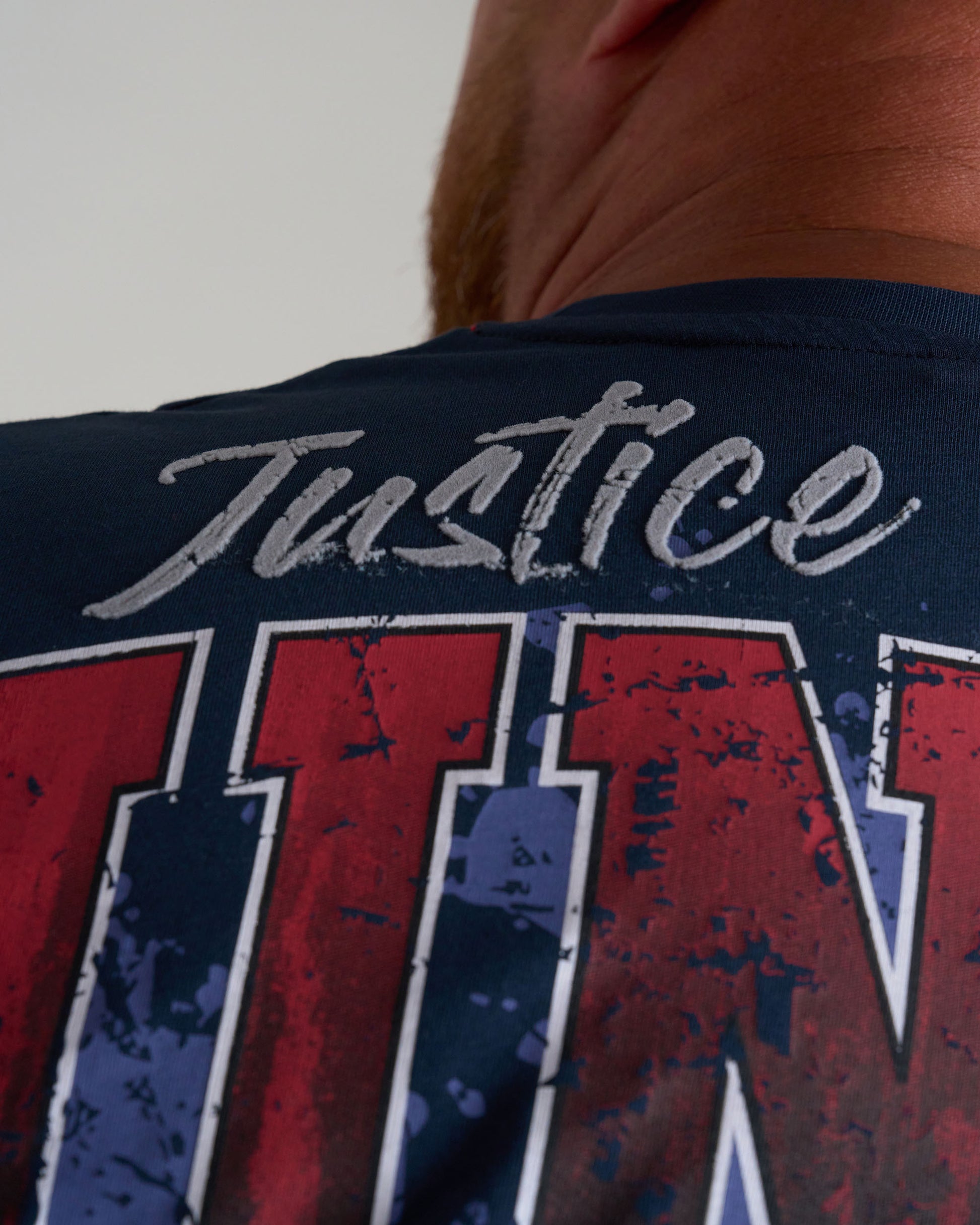 Férfi póló JUSTICE II NAVY