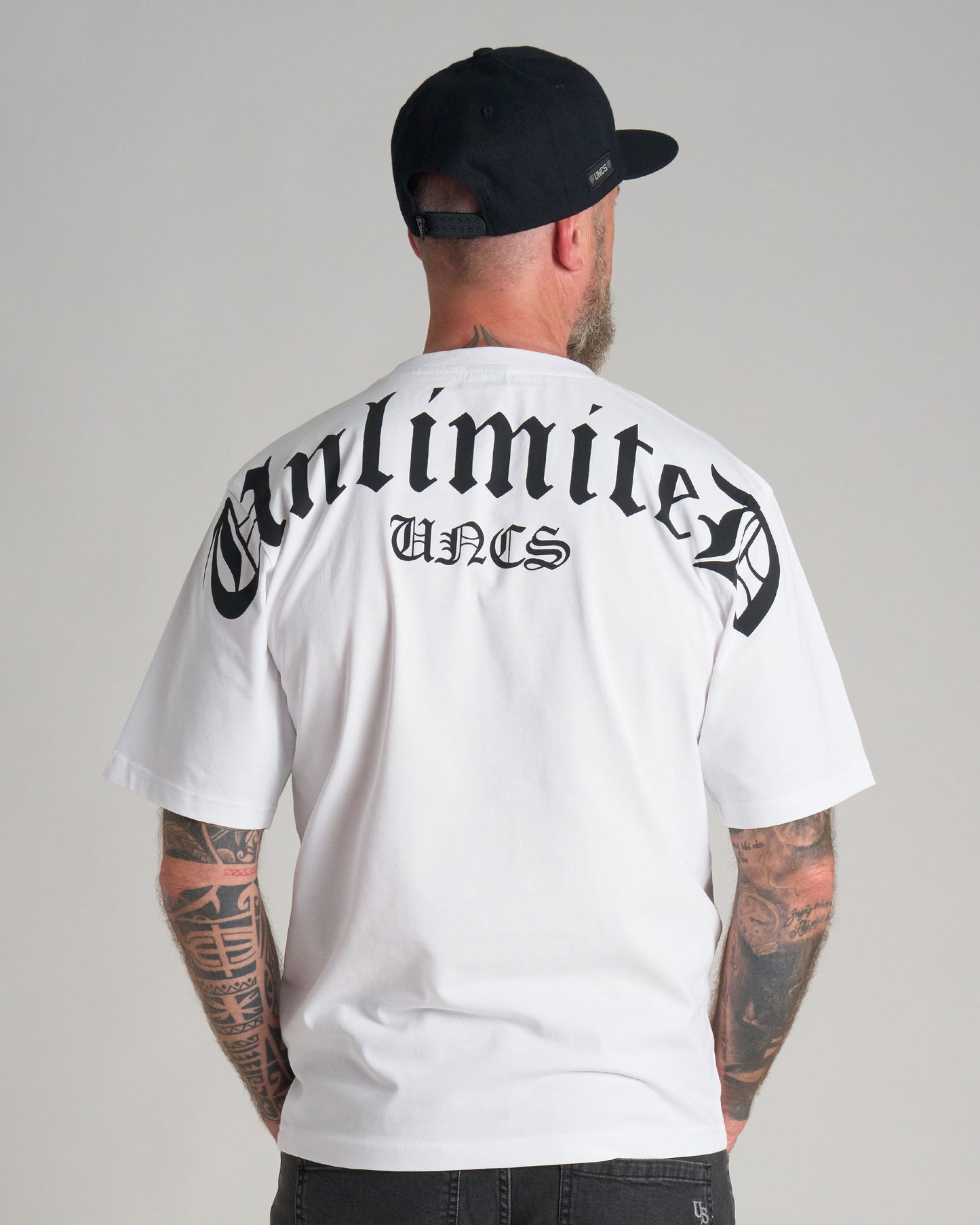 Férfi póló UNLIMITED (OVERSIZE) WHITE