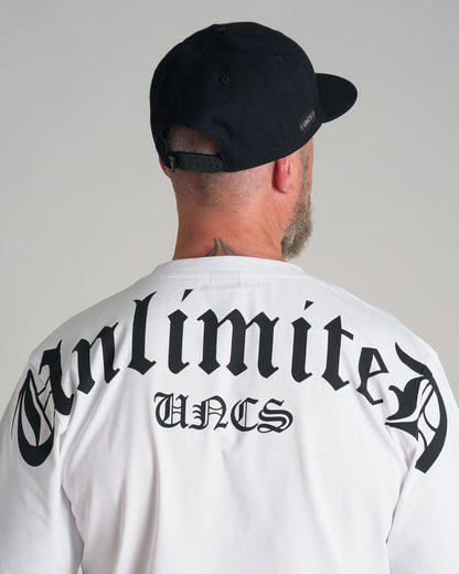 Férfi póló UNLIMITED (OVERSIZE) WHITE