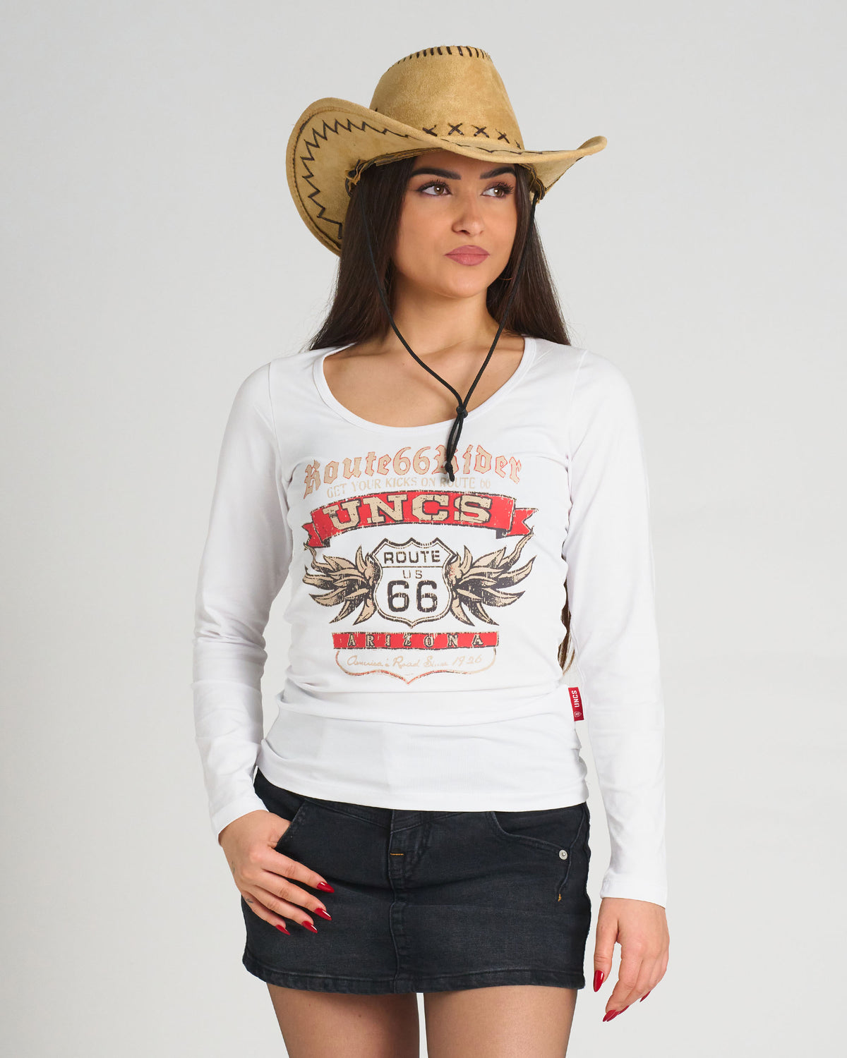 Női póló ROUTE 66 LS WHITE