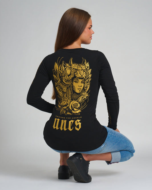Női póló CARMEN LS BLACK