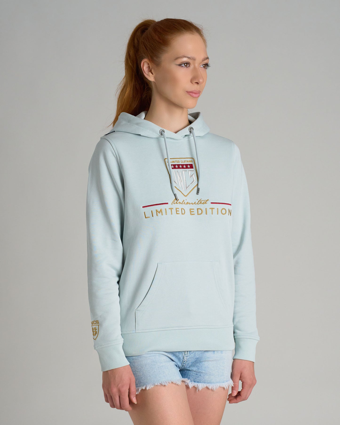 Női melegítőfelső CLAIRE BABY BLUE