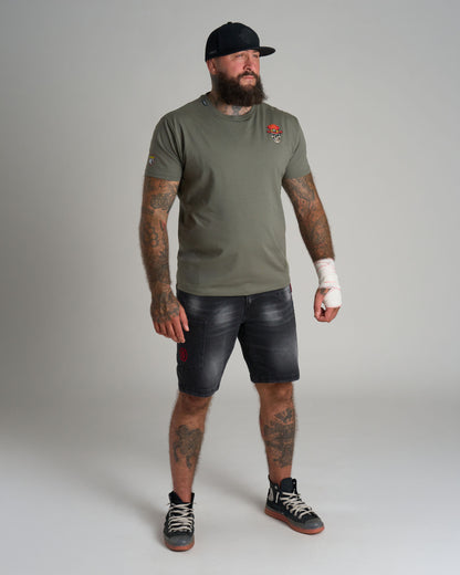 Férfi póló SKULL III KHAKI