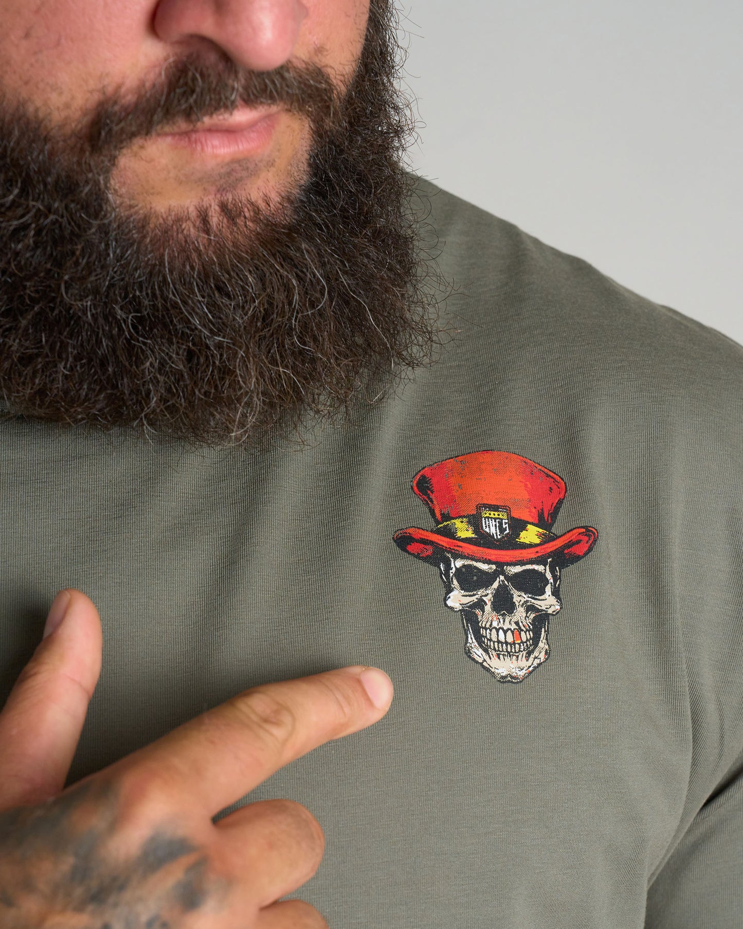 Férfi póló SKULL III KHAKI