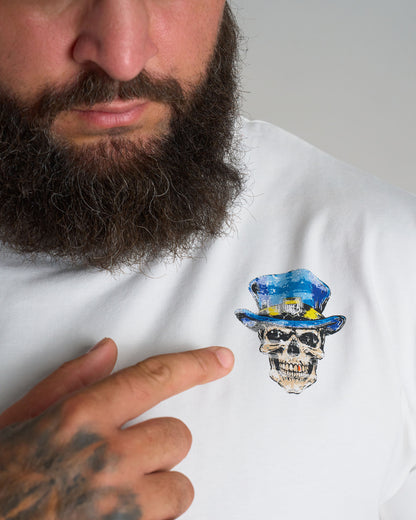 Férfi póló SKULL III WHITE