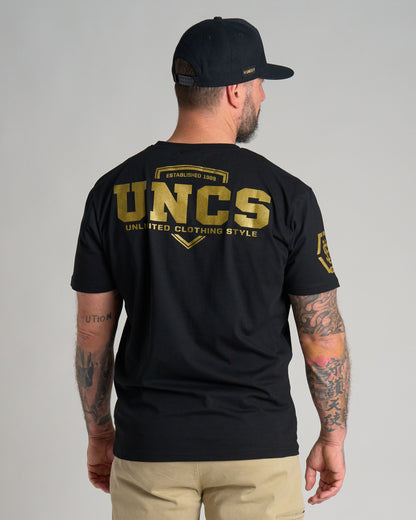 Férfi póló UNCS GOLD BLACK